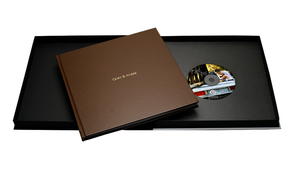 AsukaBook Book Bound LX Leather Photo Book Book Bound LX Book and box with DVD placeholder